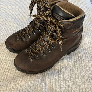 Asolo Men's Waterproof Brown Leather Hiking Boots sz10 Vibram Gore Tex
